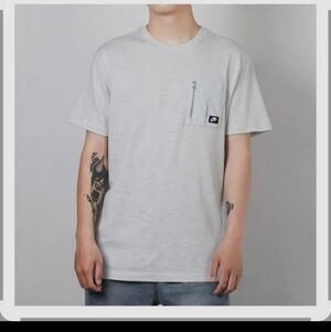 Nike Light Gray Short Sleeve Tee with Pocket